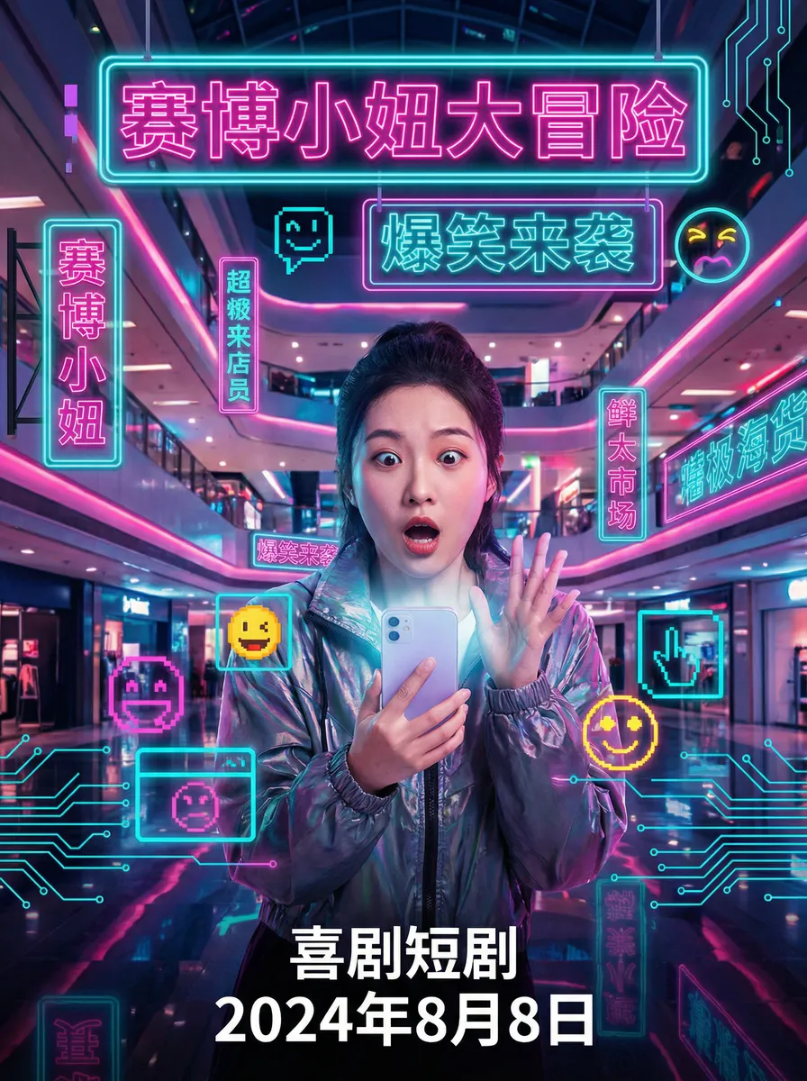 野花视频在线观看高清 搞笑喜剧短剧 - 赛博小妞大冒险海报